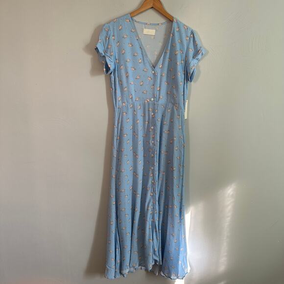 Capulet Elie Dress in Blue Floral Rosebud Print - Picture 3 of 12